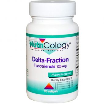 Дельта-фракция токотриенолы, Delta-Fraction Tocotrienols, Nutricology, 125 мг, 90 гелевых капсул