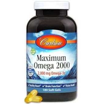 Максимальная Омега, Maximum Omega, Carlson, 2000 мг, 180 кап