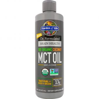 Масло MCT, Coconut MCT Oil, Garden of Life, 100% органическое кокосовое масло, без ароматизаторов, 473 мл