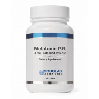 Мелатонин, Melatonin, Douglas Laboratories, поддерживает циклы сна / бодрствования, длительное высвобождение, 3 мг, 60 таблеток