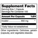 Инозитол, Inositol, Douglas Laboratories, поддерживает неврологическое здоровье, стабильность поведения и функцию яичников, 650 мг, 100 капсул