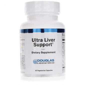 Детоксикация печени, Ultra Liver Support, Douglas Laboratories, поддерживает печень и желудочно-кишечный тракт липотропными питательными веществами и растительными ингредиентами, 60 капсул