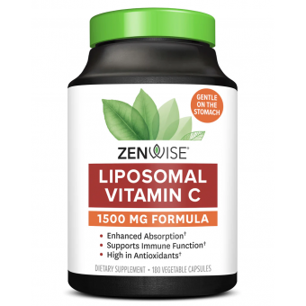 Липосомальный витамин C (Vitamin C), Zenwise Health, 500 мг, 180 веганских капсул