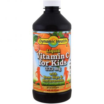 Вітамін C для дітей, Liquid Vitamin C, Dynamic Health Laboratories, рідкий, 473 мл