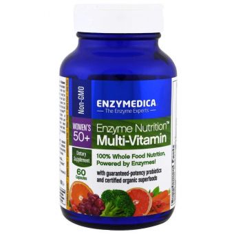 Мультивитамины и ферменты для женщин после 50 лет, Multi-Vitamin, Enzymedica, Enzyme Nutrition, 60 капсул