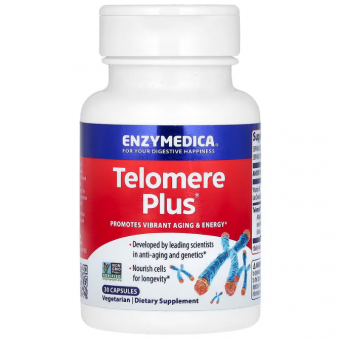 Защита теломер, Telomere Plus, Enzymedica, 30 капсул