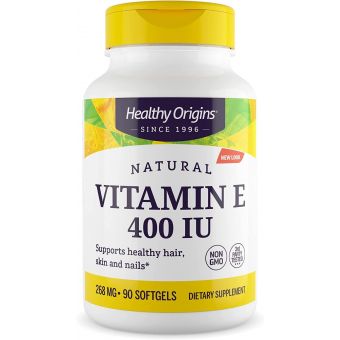 Витамин Е, Vitamin E, Healthy Origins, 400 МЕ, 90 капсул