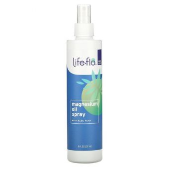 Спрей с магниевым маслом и алоэ вера, Magnesium Oil Spray, Life Flo Health, 237 мл