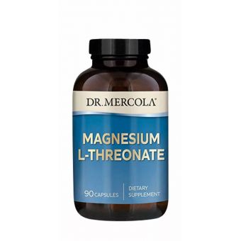 Магний L-треонат, Magnesium L-Threonate, Dr. Mercola, 90 капсул