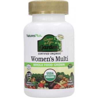 Мультивітаміни для жінок, Women's Multi, Nature's Plus, Source of Life Garden, 90 таблеток