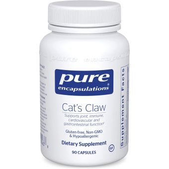 Кошачий коготь, Cat's Claw, Pure Encapsulations, для поддержки суставов, иммунной и сердечно-сосудистой систем и здоровья желудочно-кишечного тракта, 450 мг, 90 капсул