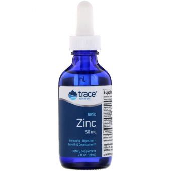 Іонний цинк, Ionic Zinc, Trace Minerals Research, 50 мг, 59 мл