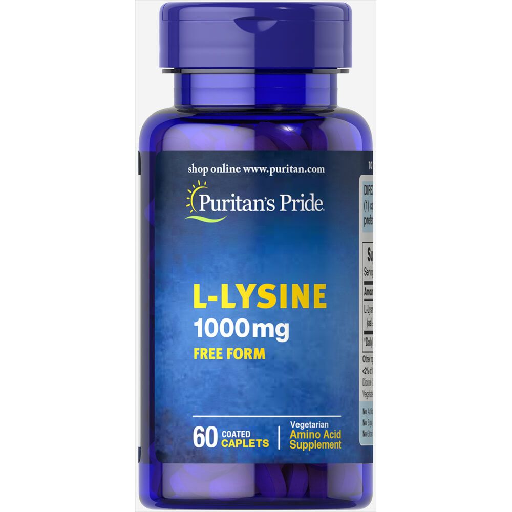 Л-лизин, L-Lysine, Puritan's Pride, 1000 мг, 60 таблеток