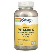 Вітамін С і біофлавоноідний концентрат, Vitamin C, Solaray, 500 мг, 250 вегетаріанських капсул