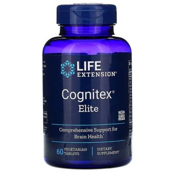 Улучшение работы мозга, Cognitex Elite, Life Extension, 60 таб.