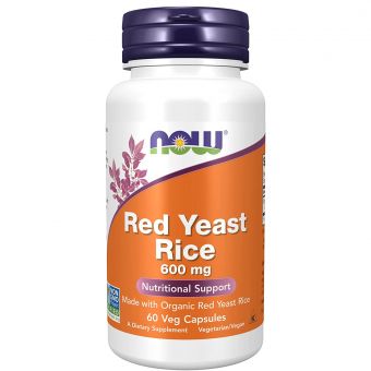 Червоний дріжджовий рис, Red Yeast Rice, Now Foods, 600 мг, 60 вегетаріанських капсул