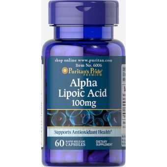 Альфа-ліпоєва кислота, Alpha Lipoic Acid, Puritan's Pride, 100 мг, 60 капсул