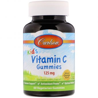 Витамин С для детей, Kid's Vitamin C Gummies, Carlson, 60 жевательных конфет