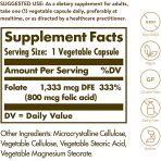Фолат (фолиевая кислота), Folate, Solgar, 1333 мкг DFE (800 мкг), 100 капсул