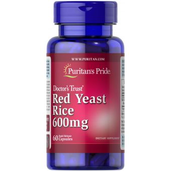 Червоний дріжджовий рис, Red Yeast Rice, Puritan's Pride, 600 мг, 60 капсул