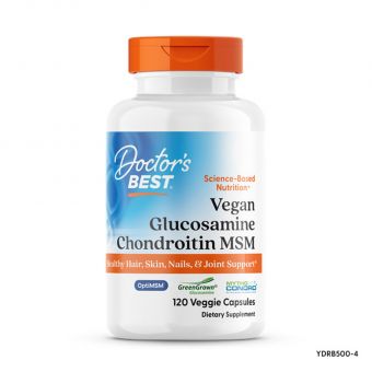 Глюкозамин, хондроитин МСМ, Glucosamine Chondroitin MSM, Doctor's Best, 120 веганских капсул