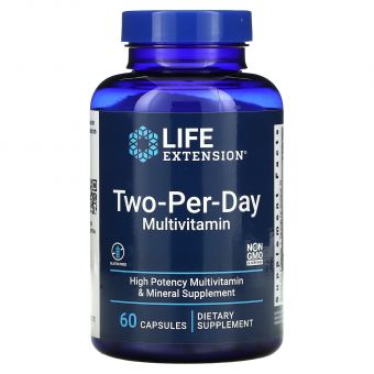 Мультивитамины "Две капсулы в день", Two-Per-Day Capsules, Life Extension, 60 капсул