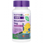 Мелатонин для детей со вкусом клубники, Kids Melatonin, Natrol, 40 таблеток