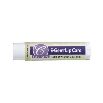 Бальзами для губ, Lip Care, Carlson, з вітаміном Е, 1000 МО, 12 тюбиків