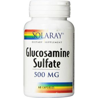 Глюкозамін сульфат, Glucosamine Sulfate, Solaray, 500 мг, 60 капсул