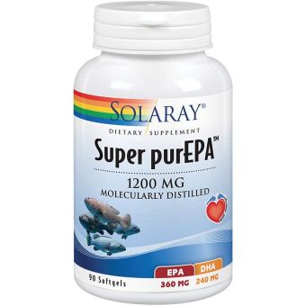 Риб'ячий жир, Super purEPA, Solaray, 1200 мг, 90 гелевих капсул