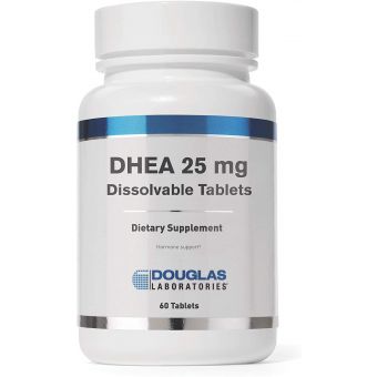 ДГЕА, мікронізований, DHEA, Douglas Laboratories, 25 мг, 60 таблеток