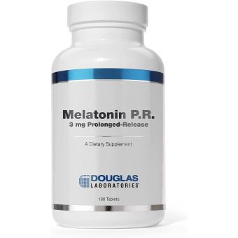 Мелатонін, пролонговане вивільнення, Prolonged-Release Melatonin, Douglas Laboratories, підтримка сну, 3 мг, 180 таблеток