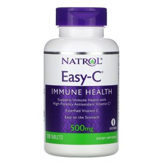 Витамин С, Easy-C, Natrol, 500 мг, 120 таблеток