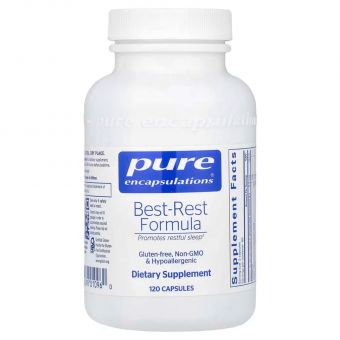 Витамины для спокойного сна, Best-Rest Formula, Pure Encapsulations, поддерживает спокойный сон и релаксацию, 120 капсул