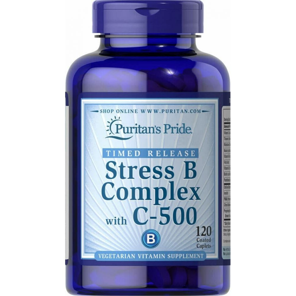 Комплекс В - стресс с витамином С, Stress Vitamin B-Complex, Puritan's Pride, 120 каплет