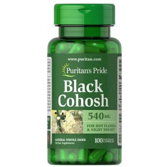 Клопогон кистевидный, Black Cohosh, Puritan's Pride, 540 мг, 100 капсул