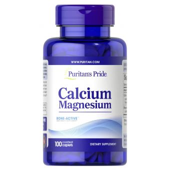 Кальций Магний, Calcium Magnesium, Puritan's Pride, 100 капсул