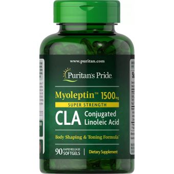 Конъюгированная линолевая кислота, MyoLeptin™ CLA, Puritan's Pride, высокоэффективная, 1500 мг, 90 гелевых капсул