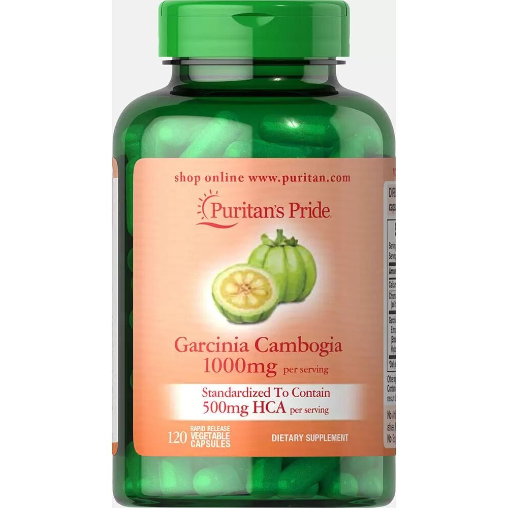 Гарциния камбоджийская, Garcinia Cambogia, Puritan's Pride, 500 мг, 120 вегетарианских капсул