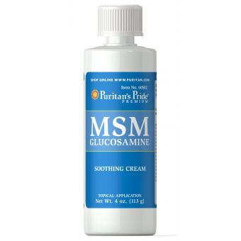 Крем з глюкозаміном та MSM, MSM Glucosamine Cream, Puritan's Pride, 113 г