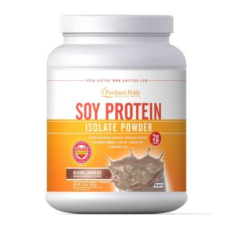 Соевый протеин, Soy Protein Isolate, Puritan's Pride, порошок, вкус шоколада, 793 г 