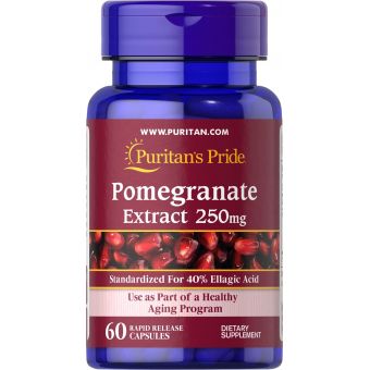 Гранат, экстракт, Pomegranate Extract, Puritan's Pride, 250 мг, 60 капсул