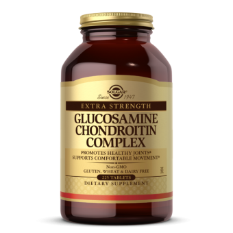 Глюкозамин хондроитин комплекс, Glucosamine Chondroitin Complex, Solgar, экстра сила, 225 таблеток