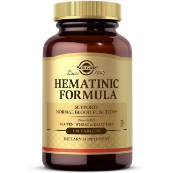 Поддержка функций крови, Hematinic Formula, Solgar, 100 таблеток