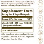 Вітамін В12, Vitamin B12, Solgar, 500 мкг, 100 вегетаріанських капсул