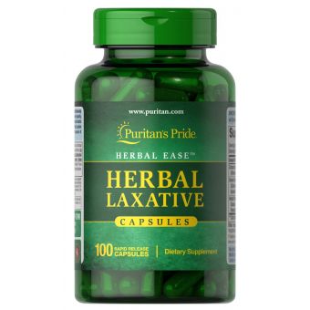 Проносний засіб, Herbal Laxative, Puritan&#39;s Pride, 100 капсул