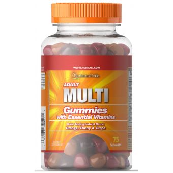 Мультивитамины для взрослых, Adult Multivitamin Gummy, Puritan's Pride, 75 жевательных таблеток