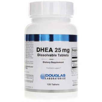 ДГЭА, микронизированный, DHEA, Douglas Laboratories, 25 мг, 120 таблеток