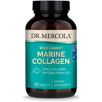 Морской коллаген, Marine Collagen, Dr. Mercola, 90 таблеток