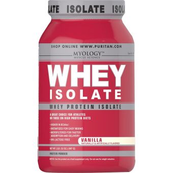 Ізолят сироваткового протеїну, Whey Protein Isolate, Puritan's Pride, смак ванілі, 907 г